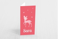 Roze bambi met vlinders Roze bambi met vlinders
